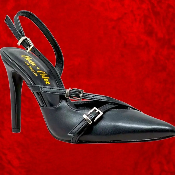 Chase and Chole Buckle Bands Slingback Pump 7.1/2 - Picture 1 of 5